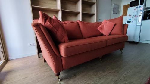 ´Bank, Huis en Inrichting, Banken | Bankstellen, Gebruikt, Rechte bank, Driepersoons, 200 tot 250 cm, Minder dan 75 cm, Hout, Stof