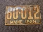 Kentekenplaat licenseplate Maine 1929 USA, Auto's, Gebruikt, Ophalen of Verzenden