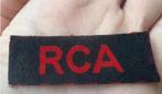 WO2 Canadees Royal Canadian Artillery geprinte straatnaam, Ophalen of Verzenden, Engeland, Embleem of Badge