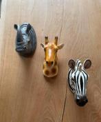 3 Dierenhoofden voor kinderkamer, Ophalen, Gebruikt, Wanddecoratie