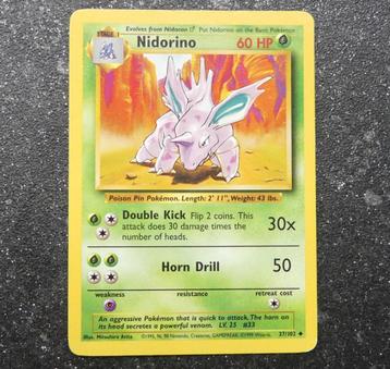 Pokemon kaart Nidorino 37/102 beschikbaar voor biedingen