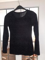 Prachtige Amisu glittertop, zwart/zilver, maat M, Kleding | Dames, Tops, Maat 38/40 (M), Verzenden, Zwart, Zo goed als nieuw