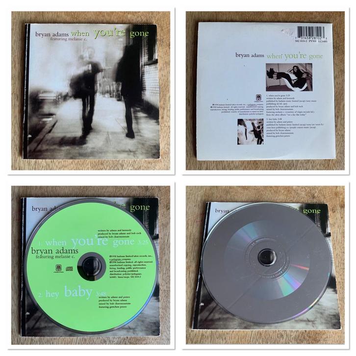 Bryan Adams Feat. Melanie C.: When You’re Gone, Cd's en Dvd's, Cd Singles, Ophalen of Verzenden