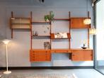 Vintage wandsysteem | Modulair | Deens | Teak, Huis en Inrichting, Kasten | Wandmeubels, Ophalen, Gebruikt, ., Teakhout