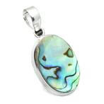 zilver hanger Abalone schelp,, Verzenden, Nieuw, Met edelsteen, Zilver