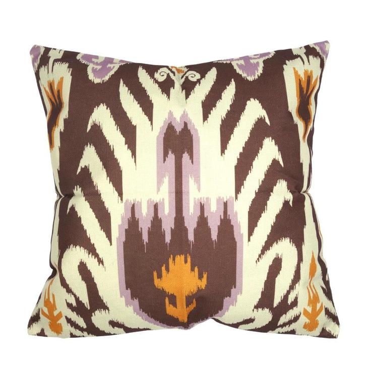 Ikat kussenhoes Nairo mauve linnenlook| 45 x 45 cm, Huis en Inrichting, Woonaccessoires | Kussens, Nieuw, Overige kleuren, Vierkant