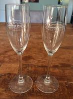 Twee kristallen champagneglazen Laurent-Perrier champagne, Ophalen of Verzenden, Zo goed als nieuw, Overige typen