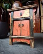 Authentieke Chinese nachtkastje | Oosters bijzettafel #1769, Antiek en Kunst, Antiek | Meubels | Kasten, Ophalen of Verzenden