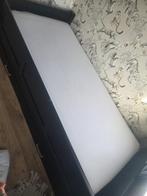 Eenpersoonsbed zwart (geverfd) met lattenbodem, Huis en Inrichting, Slaapkamer | Bedden, Gebruikt, 90 cm, Eenpersoons, Zwart