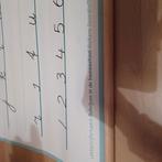 Oude schoolkaart letters en cijfers. 100×70 cm, Antiek en Kunst, Ophalen, Overige thema's