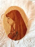 Antiek borduurwerkje petit point zijde/linnen, Ophalen of Verzenden