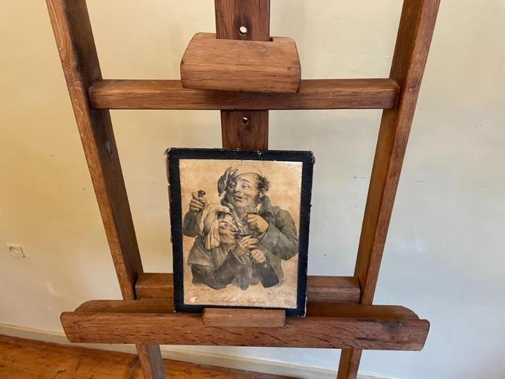 Mooie eiken Schildersezel Toonezel Frans antiek, Antiek en Kunst, Antiek | Woonaccessoires, Ophalen