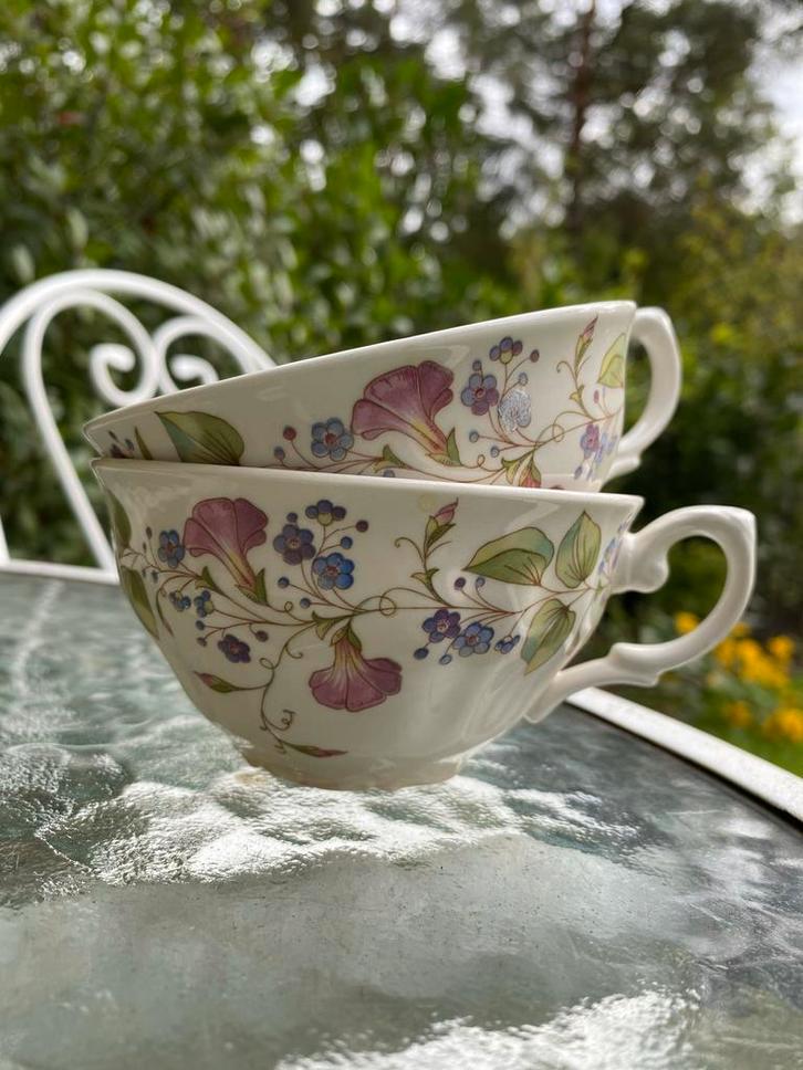 2 Pontesa Porseleinen Kopjes, Huis en Inrichting, Keuken | Servies, Zo goed als nieuw, Kop(pen) en/of Schotel(s), Overige stijlen