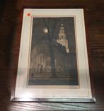 Ets verlichte Martinitoren Groningen Arend Hendriks, Antiek en Kunst, Kunst | Etsen en Gravures, Ophalen