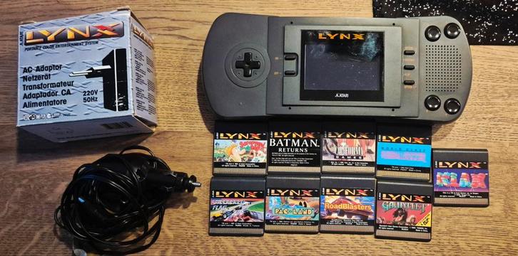 Atari Lynx 1 met 9 games en adapter, Spelcomputers en Games, Spelcomputers | Atari, Atari Lynx, Zonder controller, Ophalen of Verzenden