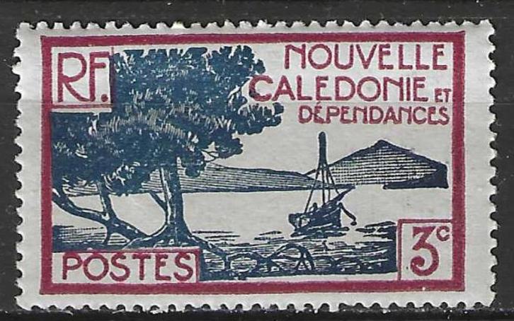 Nieuw Caledonie 1939/1940 - Yvert 180 - Paletuviers 3c. (PF), Postzegels en Munten, Postzegels | Amerika, Noord-Amerika, Verzenden