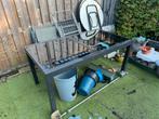 Grote uitschuifbare tuintafel. Ophalen in Nieuw-Vennep., Tuin en Terras, Ophalen, Gebruikt, Rechthoekig, Aluminium