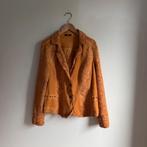 Bohemian Oranje Gele Embossed Blazer, Maat 42/44 (L), Ophalen of Verzenden, Zo goed als nieuw, Vintage
