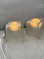 Kubus lamp Iviken IKEA Ice cube, Huis en Inrichting, Lampen | Tafellampen, Ophalen of Verzenden, Zo goed als nieuw, Glas, Minder dan 50 cm