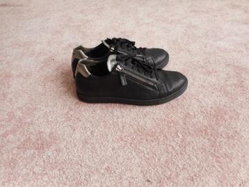 Zwarte leren sneakers Gabor mt 5,5 38,5 Wijdte G beschikbaar voor biedingen