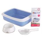 Kittenbak open kattenbak starterset blauw nu voor  € 12,95, Savic, Nieuw, Ophalen of Verzenden, Www.savic.be