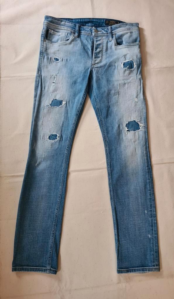 "Jack&Jones" Jeans met gehavende details. Mt.32-32., Kleding | Heren, Spijkerbroeken en Jeans, Zo goed als nieuw, W32 (confectie 46) of kleiner