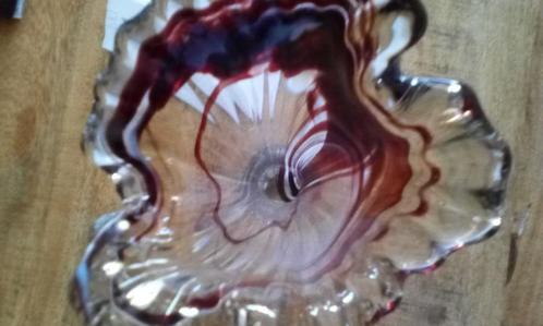 Murano glazen vaas.Blauw & Rood. Italiaans Disign., Antiek en Kunst, Curiosa en Brocante, Ophalen of Verzenden