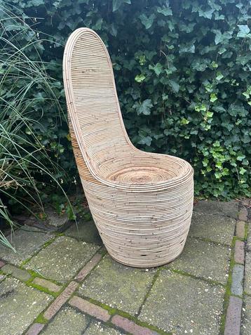 Bohemian Boho Rotan Bamboe Fauteuil Handgemaakt beschikbaar voor biedingen