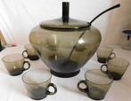 Bowl kom, met deksel, incl. acht glazen, Antiek en Kunst, Antiek | Glas en Kristal, Ophalen