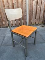 Vintage industriële stoel / schoolstoel 4x, Ophalen of Verzenden, Zo goed als nieuw