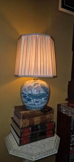 Antieke Chinese Tafellamp met Lotus Motief, Antiek en Kunst, Antiek | Lampen, Ophalen of Verzenden