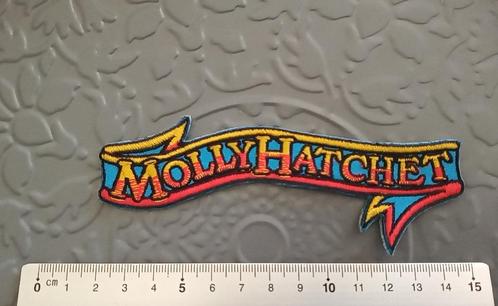 Molly Hatchet shaped logo patch m10 southern rock, Verzamelen, Muziek, Artiesten en Beroemdheden, Nieuw, Kleding, Verzenden