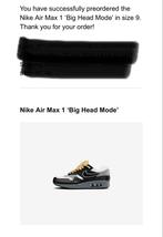 Nike Air Max 1 ‘Big Head Mode’ (42,5/42.5/US9), Ophalen of Verzenden, Nieuw, Overige kleuren, Sportschoenen