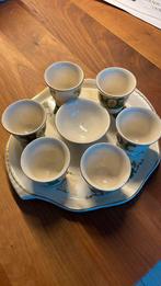 Koninklijke plateelbakkerij eierdopjes set, Antiek en Kunst, Antiek | Porselein, Ophalen of Verzenden