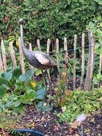 Grote metalen reiger, dierenbeeld, tuinbeeld. In super staat, Tuin en Terras, Tuinbeelden, Ophalen, Zo goed als nieuw, Metaal