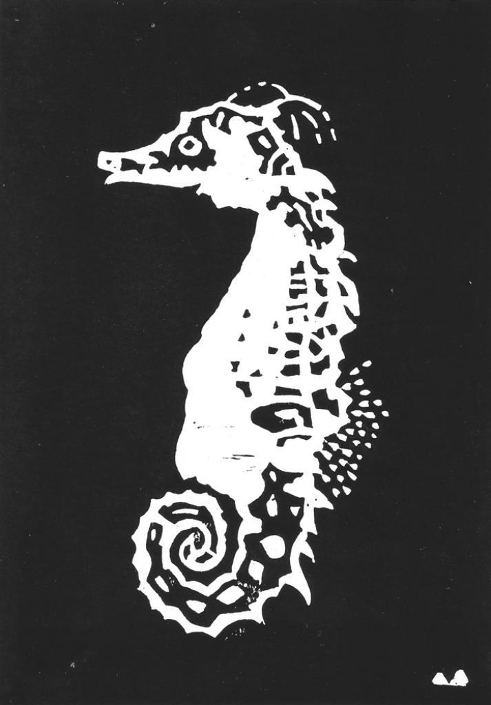 Martien Bakhuizen (eigen werk) - Zeepaardje (2), Antiek en Kunst, Kunst | Overige Kunst, Ophalen of Verzenden