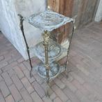 Barok oud Frans koperen bijzettafel tafeltje étagère Etage3, Gebruikt, ., Ophalen of Verzenden, .
