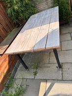 Steigerhouten Eettafel, Ophalen, Gebruikt, 50 tot 100 cm, Vijf personen of meer