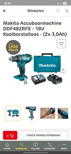 Makita DDF482RFE 18V accu boormachine (NIEUW), Ophalen of Verzenden, Nieuw, Boor- en Schroefmachine, Variabele snelheid
