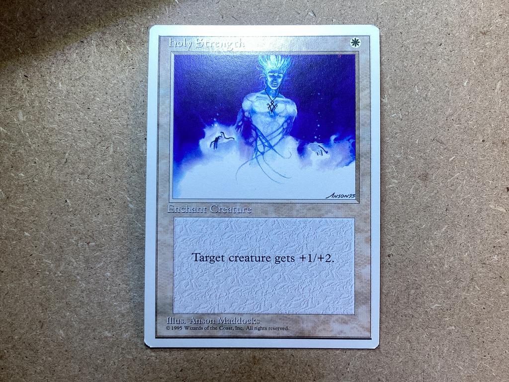 1x Holy Strength (Near Mint), Ophalen of Verzenden, Zo goed als nieuw, Losse kaart
