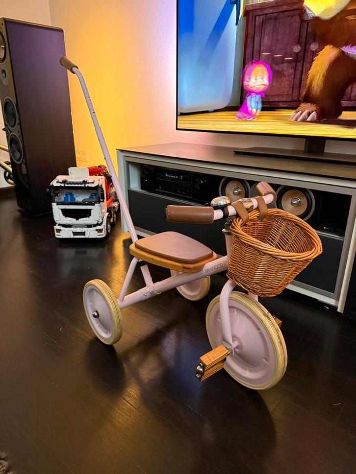 Banwood driewieler roze, Fietsen en Brommers, Fietsen | Driewielers, Gebruikt, Duwstang, Ophalen of Verzenden