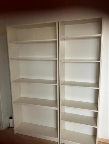 Ikea witte Billy kasten 2 x met planken boeken schoenenkast