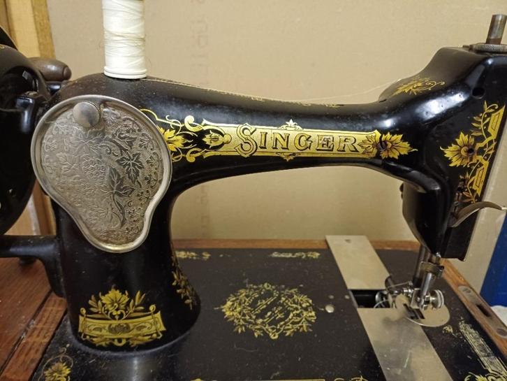 Naaimachine Singer ca. jr. 1927 + koffer antiek gebruikt, Antiek en Kunst, Antiek | Naaimachines, Ophalen