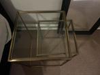 Zara home bijzettafels goud met glas, Ophalen, 50 tot 100 cm, Rond, Minder dan 50 cm