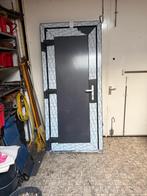 Schüco antraciet buitenkant kunstof deur met kozijn, Ophalen, Kunststof, 80 tot 100 cm, 215 cm of meer
