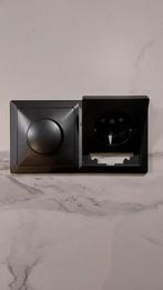 Wintop Zwart Afdekraam, Stopcontact & Dimmer Plaat, Ophalen of Verzenden, Gebruikt, Stopcontact