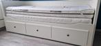 Alles op de foto voor 150e: Ikea Hemnes bed met veel extra's, Verstelbaar, Wit, Tweepersoons, Ophalen of Verzenden
