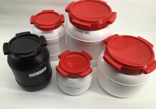 Voertonnen,Bewaartonnen.Nieuw.Maat : 3,6,6,6,10 en 15 liter., Dieren en Toebehoren, Dierenvoeding, Ophalen of Verzenden