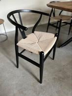 Wishbone stijl eetkamerstoelen in zwart hout, Huis en Inrichting, Vijf, Zes of meer stoelen, Ophalen of Verzenden, Zo goed als nieuw