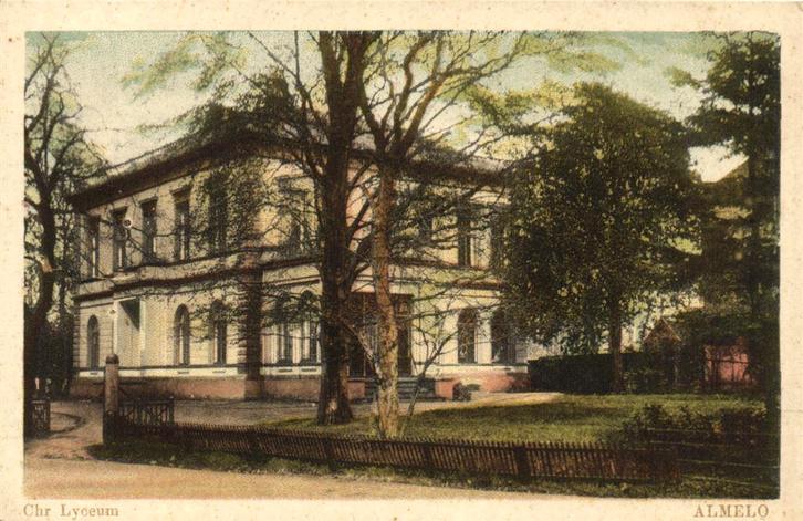 Chr Lyceum - Almelo - 1945 gelopen, Verzamelen, Ansichtkaarten | Nederland, Gelopen, Overijssel, Voor 1920, Ophalen of Verzenden